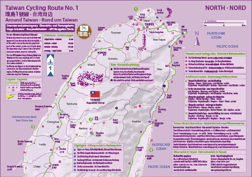 Taiwan Cycling Route No.1 • overview und planning map / Übersichts- und Planungskarte Taiwan Cycling Route No.1